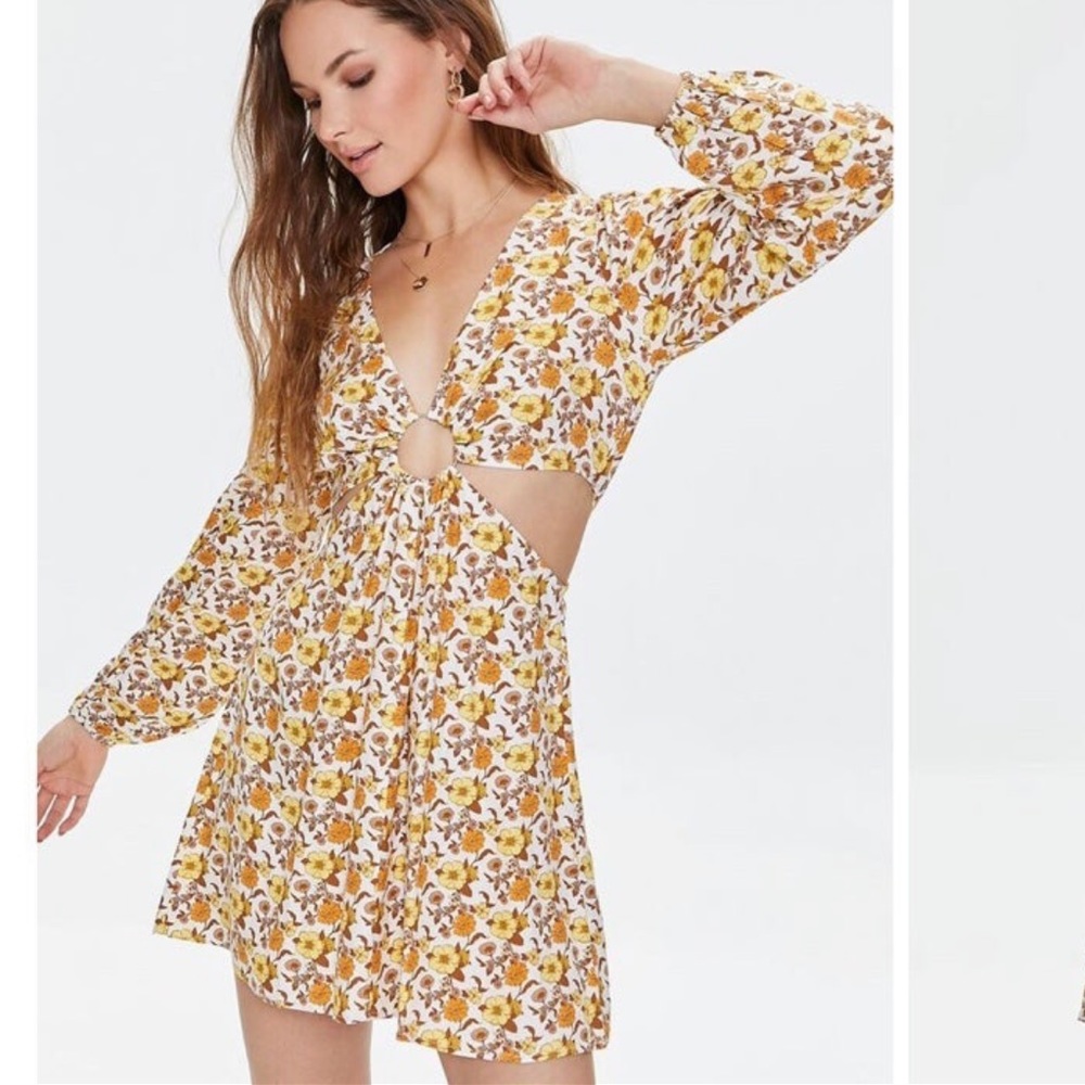 Floral Cutout Dress